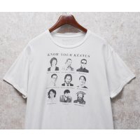 【ビンテージ】【 KNOW YOUR KEANUS】白【キアヌ・リーヴス】プリント【Tシャツ】 サイズXL 