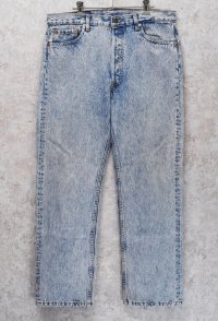 90's【ビンテージ】【USA製】【LEVI'S】【リーバイス】【501】ケミカルウォッシュ【デニムパンツ】【36×30】 
