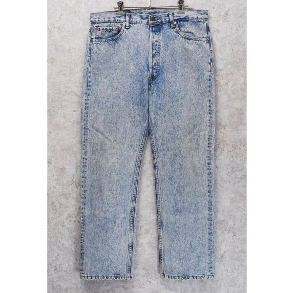 画像1: 90's【ビンテージ】【USA製】【LEVI'S】【リーバイス】【501】ケミカルウォッシュ【デニムパンツ】【36×30】 