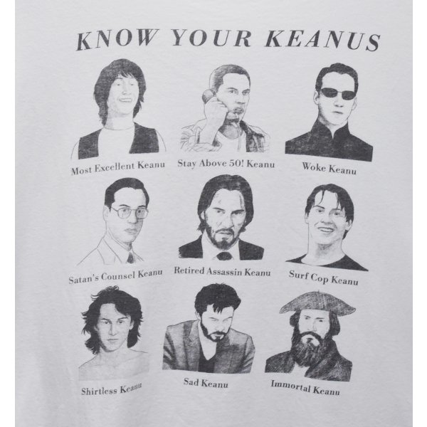 画像3: 【ビンテージ】【 KNOW YOUR KEANUS】白【キアヌ・リーヴス】プリント【Tシャツ】 サイズXL 
