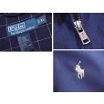 画像2: 【ビンテージ】【ラルフローレン】【POLO RALPH LAUREN】【紺ｘ裏地紺格子柄】ジップアップ【ブルゾン】スウィングトップ【サイズＸＬ】<br> (2)