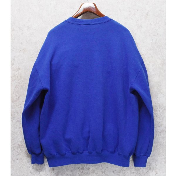 画像3: 90'ｓ【USA製】【RUSSELL】ラッセル 【ビンテージ】青 ブルー【無地】【クルーネック】前V スウェット【サイズXXL】 