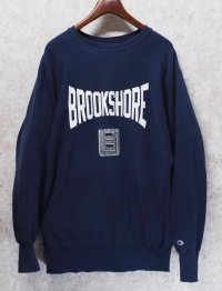 90's USA製【Champion】【チャンピオン】【リバースウィーブ】BROOK SHORE【スウェット】【紺】【サイズXXL】 