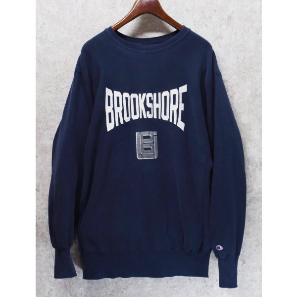 画像1: 90's USA製【Champion】【チャンピオン】【リバースウィーブ】BROOK SHORE【スウェット】【紺】【サイズXXL】 