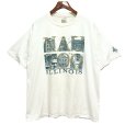 画像1: ビンテージ【ジャージーズ】【JERZEES】ILLINOIS NAUVOO プリント【白】【Ｔシャツ】【サイズXL】<br> (1)