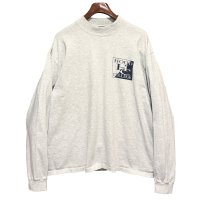 USA製【MV Sport】エムブイスポーツ ビンテージ【HOOD COLLEGE】フッドカレッジ【グレー】【モックネックロンT】【サイズXL】 
