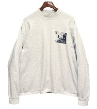 USA製【MV Sport】エムブイスポーツ ビンテージ【HOOD COLLEGE】フッドカレッジ【グレー】【モックネックロンT】【サイズXL】 