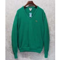 USA製【IZOD LACOSTE】アイゾッド ラコステ【緑】Vネック【アクリルセーター】 