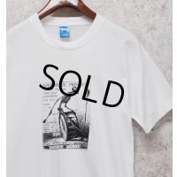 90's~【USA製】 ビンテージ【FRUIT OF THE LOOM 】フルーツオブザルーム【siltbreeze presents】骸骨【白】【 Tシャツ】【サイズM】 