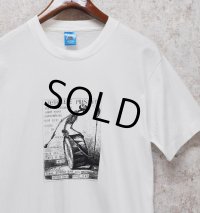 90's~【USA製】 ビンテージ【FRUIT OF THE LOOM 】フルーツオブザルーム【siltbreeze presents】骸骨【白】【 Tシャツ】【サイズM】 