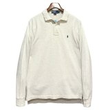 ビンテージ【ラルフローレン】 【POLO ralph lauren】【オートミール】長袖【ロングスリーブシャツ】【ポロシャツ】 【サイズS】  