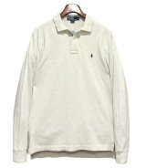 ビンテージ【ラルフローレン】 【POLO ralph lauren】【オートミール】長袖【ロングスリーブシャツ】【ポロシャツ】 【サイズS】  