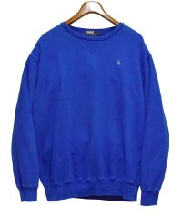 ビンテージ【ラルフローレン】POLO RALPH LAUREN【青】前V【スウェット】【サイズL】 