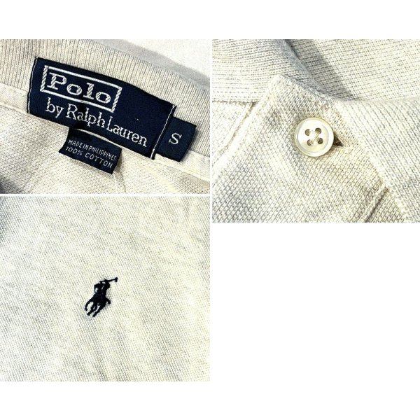 画像2: ビンテージ【ラルフローレン】 【POLO ralph lauren】【オートミール】長袖【ロングスリーブシャツ】【ポロシャツ】 【サイズS】  