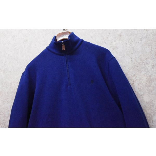 画像3: ビンテージ【ラルフローレン】POLO RALPH LAUREN【青】【無地】【ハーフジップ】【コットンセーター】【サイズM】  