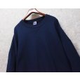 画像3: 90'ｓ【USA製】【RUSSELL】ラッセル 【ビンテージ】紺【無地】【クルーネック】前V スウェット【サイズ3X】<br> (3)