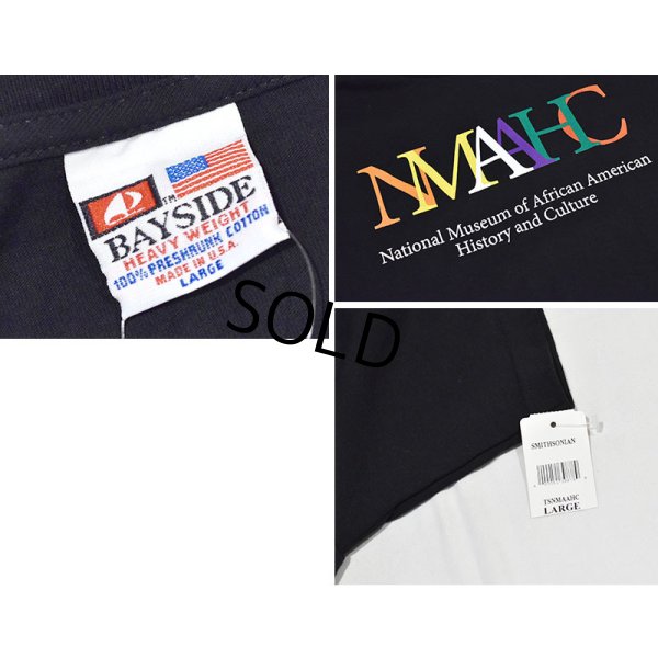 画像2: 【デッドストック】新品未使用【USA製】【ビンテージ】【BAYSIDE】ベイサイド【黒】【NMAAHC】【Tシャツ】【サイズL】 