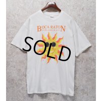 【ビンテージ】【Hanes】ヘインズ【BOCA RATON FLORIDA】ボカ・ラトン【太陽】プリント【Tシャツ】【サイズXL】 
