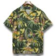 画像1: 90's【ビンテージ】【ラルフローレン】POLO ralph lauren【viscose(レーヨン)】緑×花柄【アロハシャツ】レーヨンシャツ【サイズL】<br> (1)