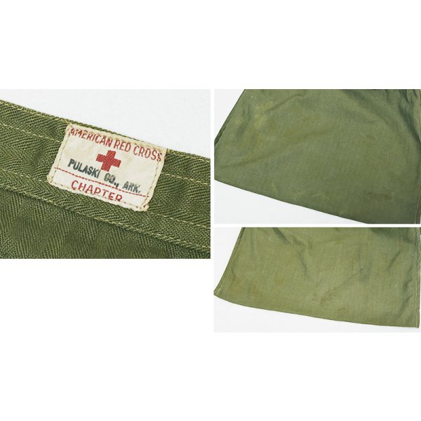 画像2: 程度良好!! 40's【ビンテージ】【米軍】【red cross】アメリカンレッドクロス HBT 【エプロンバッグ】 【レッドクロス】 