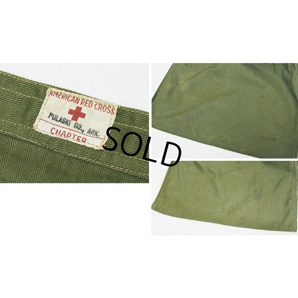 画像2: 程度良好!! 40's【ビンテージ】【米軍】【red cross】アメリカンレッドクロス HBT 【エプロンバッグ】 【レッドクロス】 