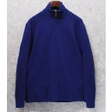 ビンテージ【ラルフローレン】POLO RALPH LAUREN【青】【無地】【ハーフジップ】【コットンセーター】【サイズM】  