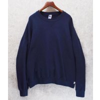 90'ｓ【USA製】【RUSSELL】ラッセル 【ビンテージ】紺【無地】【クルーネック】前V スウェット【サイズ3X】 