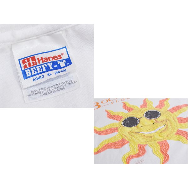 画像2: 【ビンテージ】【Hanes】ヘインズ【BOCA RATON FLORIDA】ボカ・ラトン【太陽】プリント【Tシャツ】【サイズXL】 