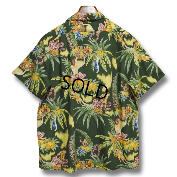 画像3: 90's【ビンテージ】【ラルフローレン】POLO ralph lauren【viscose(レーヨン)】緑×花柄【アロハシャツ】レーヨンシャツ【サイズL】 