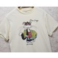 画像1: 【80's〜】【USA製】【ビンテージ】【Hanes】ヘインズ【San Diego】サンディエゴ【ライトイエロー】猫 プリント【Tシャツ】【サイズM】<br> (1)