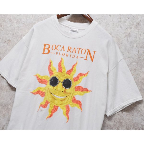 画像4: 【ビンテージ】【Hanes】ヘインズ【BOCA RATON FLORIDA】ボカ・ラトン【太陽】プリント【Tシャツ】【サイズXL】 