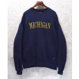 画像1:  90's【USA製】【RUSSELL】ラッセル Pro Cotton【ビンテージ】【紺】ミシガン 前V スウェット【サイズXXL】<br> (1)