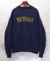  90's【USA製】【RUSSELL】ラッセル Pro Cotton【ビンテージ】【紺】ミシガン 前V スウェット【サイズXXL】 