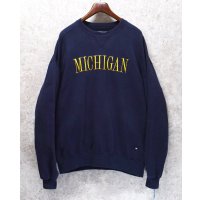  90's【USA製】【RUSSELL】ラッセル Pro Cotton【ビンテージ】【紺】ミシガン 前V スウェット【サイズXXL】 