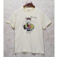 画像2: 【80's〜】【USA製】【ビンテージ】【Hanes】ヘインズ【San Diego】サンディエゴ【ライトイエロー】猫 プリント【Tシャツ】【サイズM】<br> (2)
