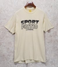【USA製】【ビンテージ】【Golden Hi-Cru】ゴールデン・ハイクルー【SPORT FRITID】【ライトベージュ】【Tシャツ】【サイズL】 