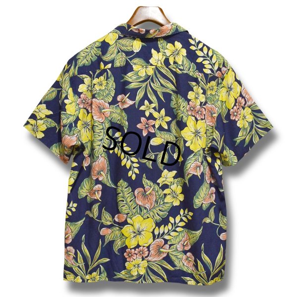 画像3: 90's【ビンテージ】【ラルフローレン】POLO ralph lauren【viscose(レーヨン)】紺×花柄【アロハシャツ】レーヨンシャツ【サイズXL】 