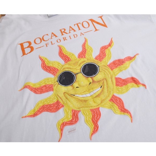 画像3: 【ビンテージ】【Hanes】ヘインズ【BOCA RATON FLORIDA】ボカ・ラトン【太陽】プリント【Tシャツ】【サイズXL】 
