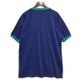 画像4: 程度良好!!【USA製】【ビンテージ】WINDSOR SHIRT【紺ｘエメラルド】【リンガーＴシャツ】【サイズL】<br> (4)
