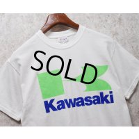 【ビンテージ】【Hanes】ヘインズ【Kawasaki】カワサキ フライングK【白】【Tシャツ】【サイズＭ】 