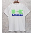 画像2: 【ビンテージ】【Hanes】ヘインズ【Kawasaki】カワサキ フライングK【白】【Tシャツ】【サイズＭ】<br> (2)