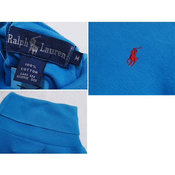 画像2: 【ラルフローレン】POLO RALPH LAUREN【水色】【タートルネックロンT】【サイズM】 