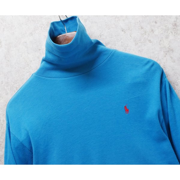 画像4: 【ラルフローレン】POLO RALPH LAUREN【水色】【タートルネックロンT】【サイズM】 