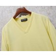 画像3: 80's USA製【ビンテージ】【PURITAN】ピューリタン クリームイエロー【無地】Vネック【アクリルセーター】サイズL<br> (3)