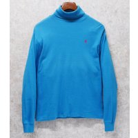 【ラルフローレン】POLO RALPH LAUREN【水色】【タートルネックロンT】【サイズM】 