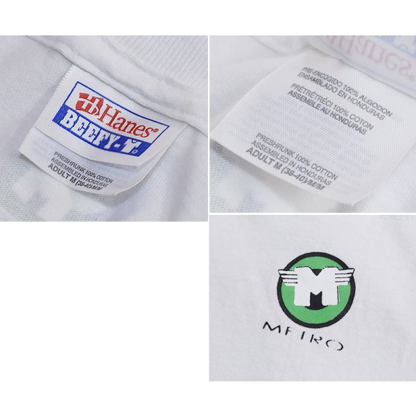 画像3: 【ビンテージ】【Hanes】ヘインズ【Kawasaki】カワサキ フライングK【白】【Tシャツ】【サイズＭ】 