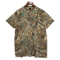 USA製 ビンテージ【ACE SPORTS WEAR】リアルツリーカモ advantage camo【カモ柄】【ヘンリーネックTシャツ】 L程度 