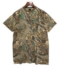USA製 ビンテージ【ACE SPORTS WEAR】リアルツリーカモ advantage camo【カモ柄】【ヘンリーネックTシャツ】 L程度 