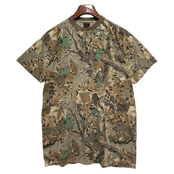 画像1: USA製 ビンテージ【ACE SPORTS WEAR】リアルツリーカモ advantage camo【カモ柄】【ヘンリーネックTシャツ】 L程度 