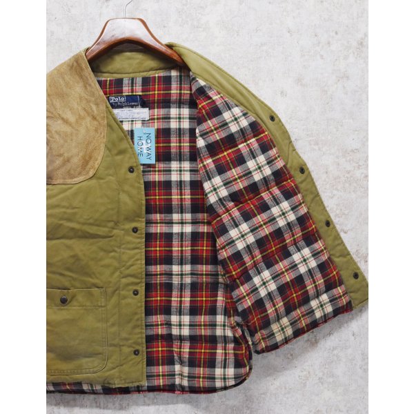画像3: ビンテージ【Ralph Lauren】【ラルフローレン】カーキグリーン【ダウンベスト】【裏地赤チェック】ハンティングダウンベスト【サイズS】 